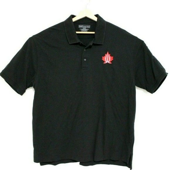 5.11 Tactical / Tyr Tactical Canada Black Polo Shirt - Picture 1 of 4